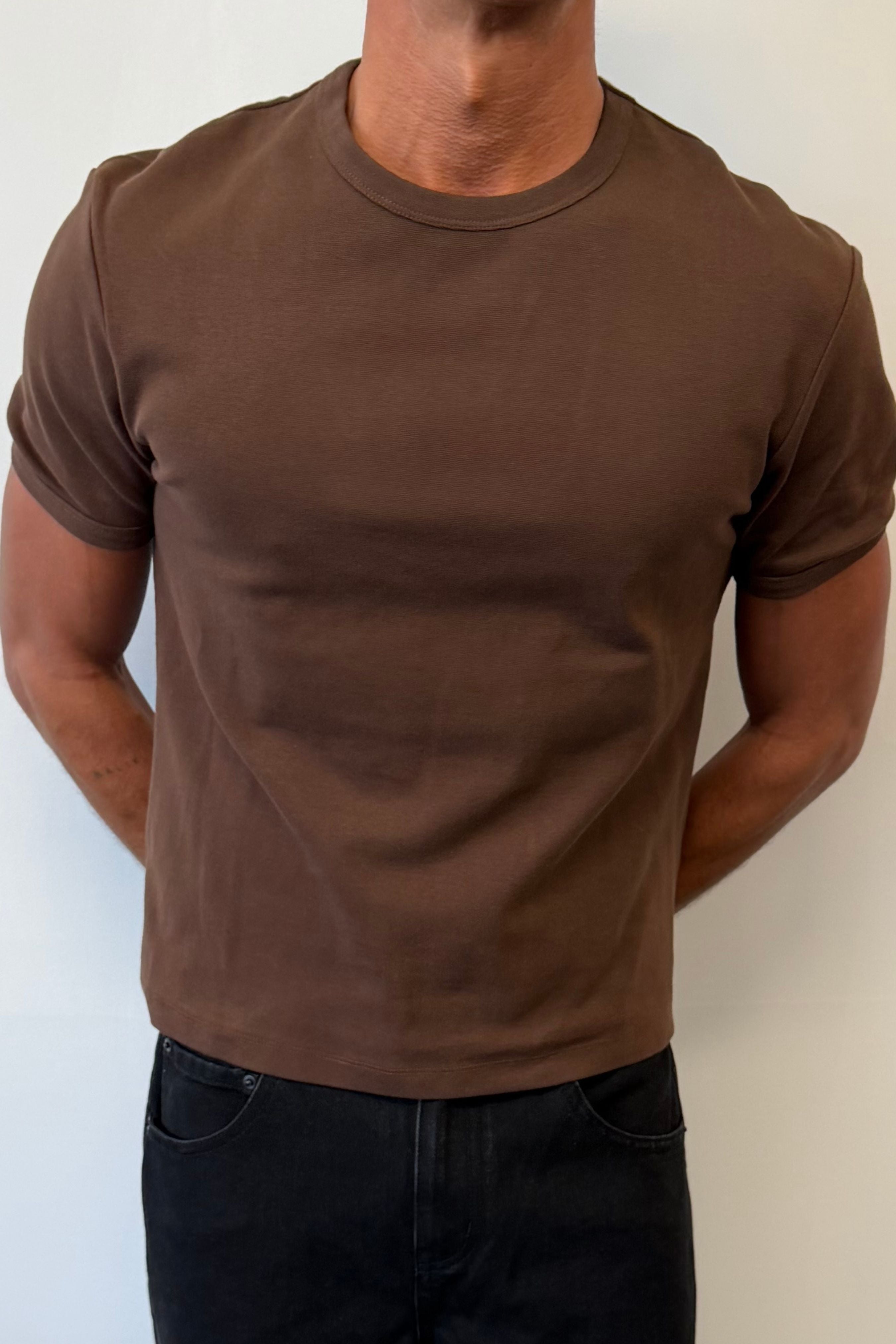Charlie Ringer Tee Plain Chocolate