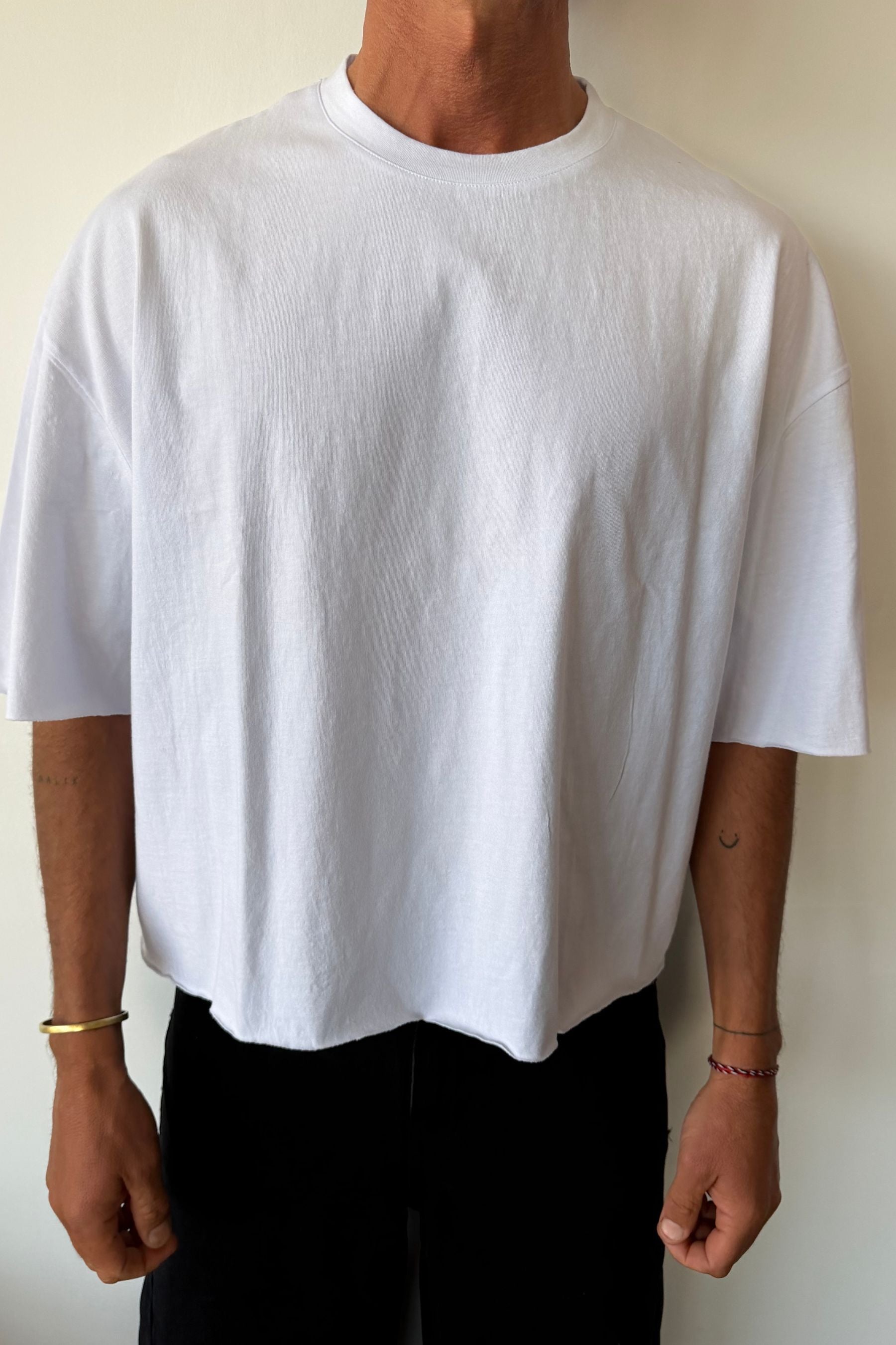 Raw 200G Cotton Box Tee White