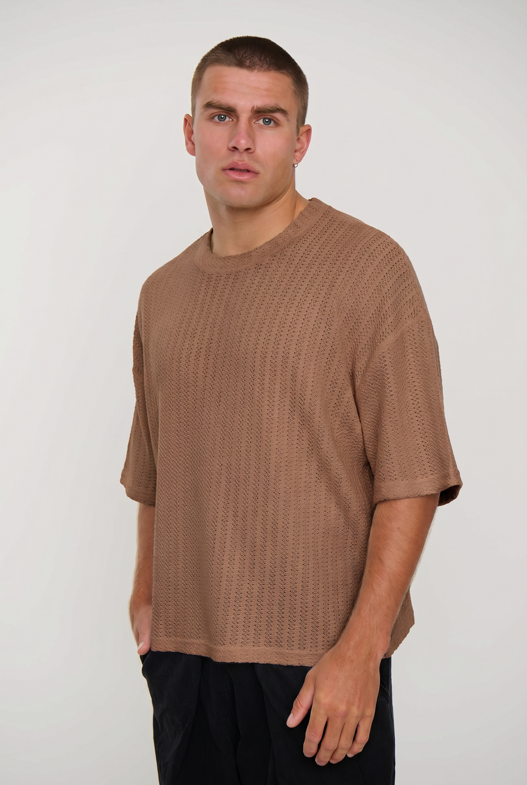 Vinnie Two Thread Stitch Tee Choc