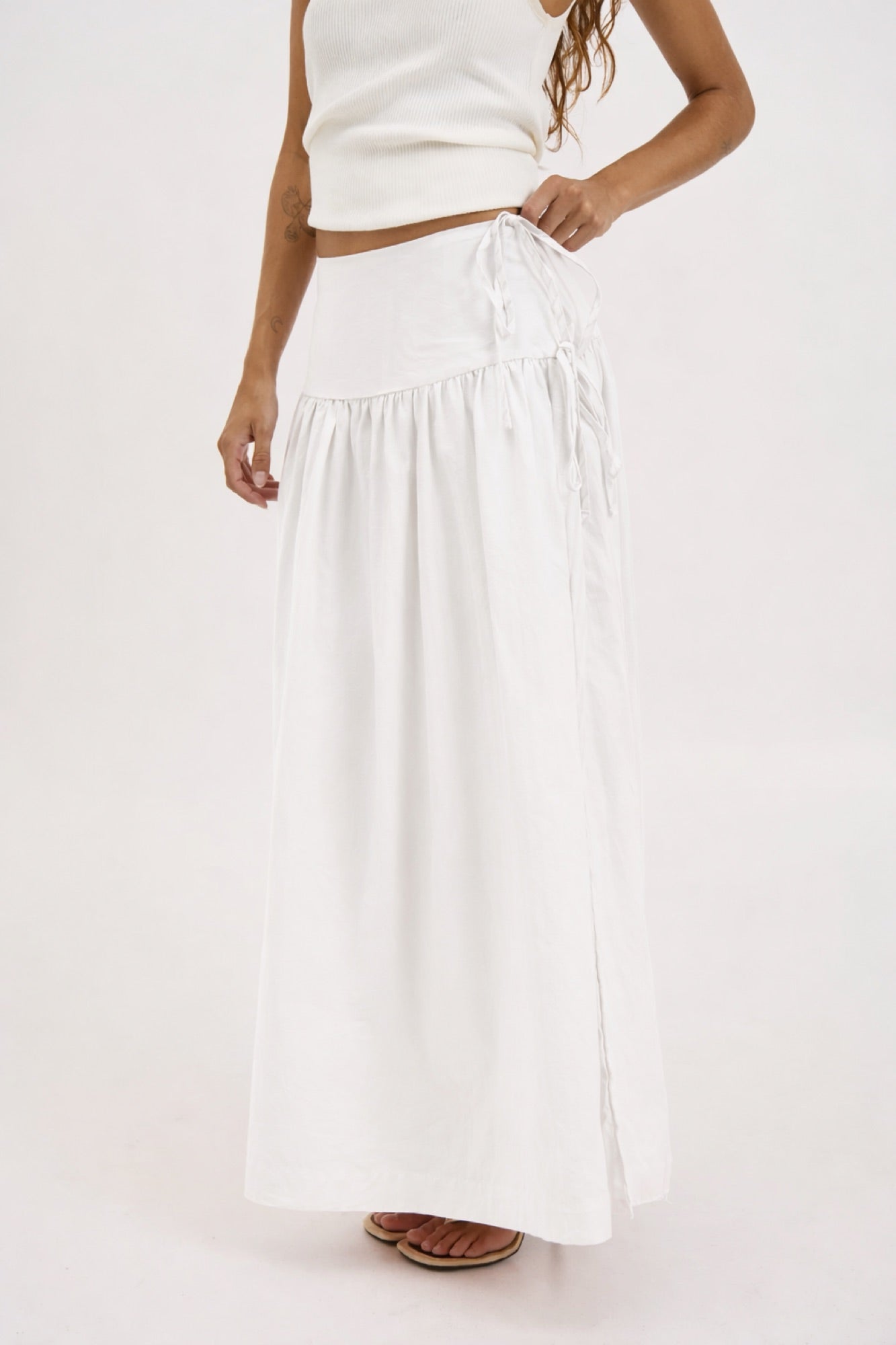 Minnie Maxi Skirt White
