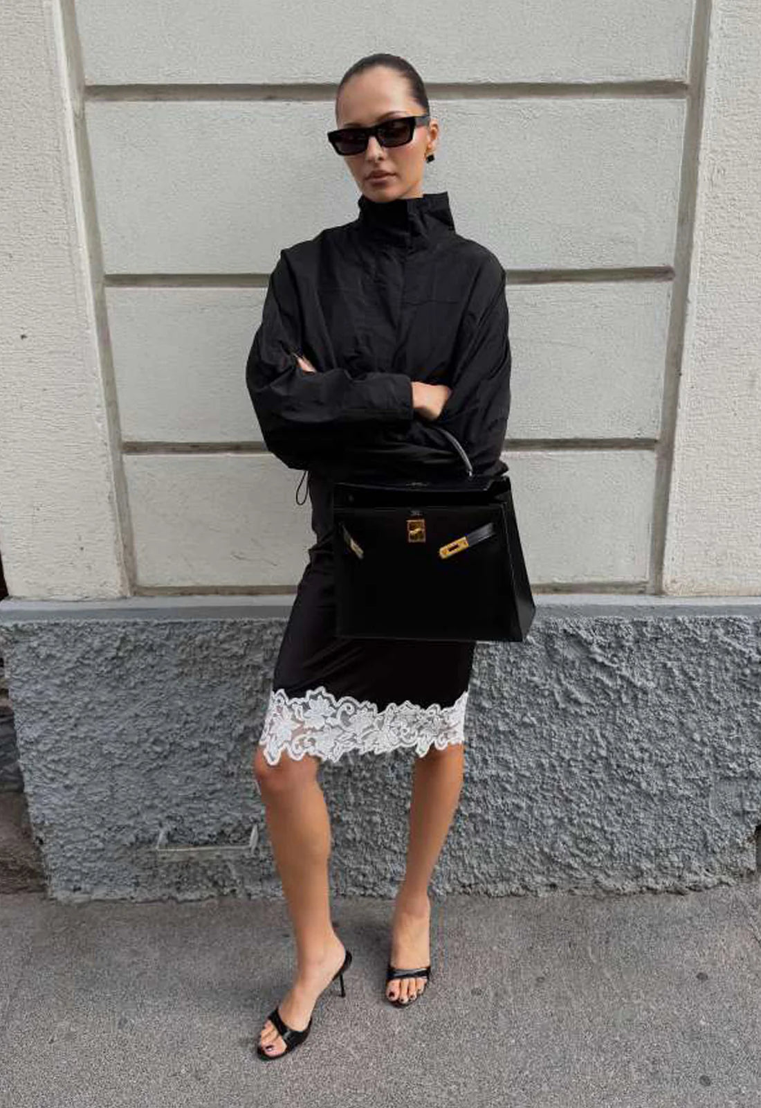 Anchored Midi Skirt Noir