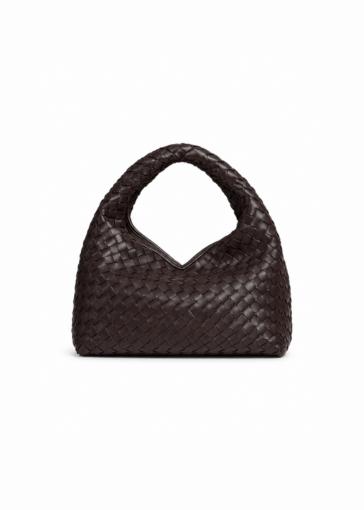Solene Woven Handle Bag Chocolate