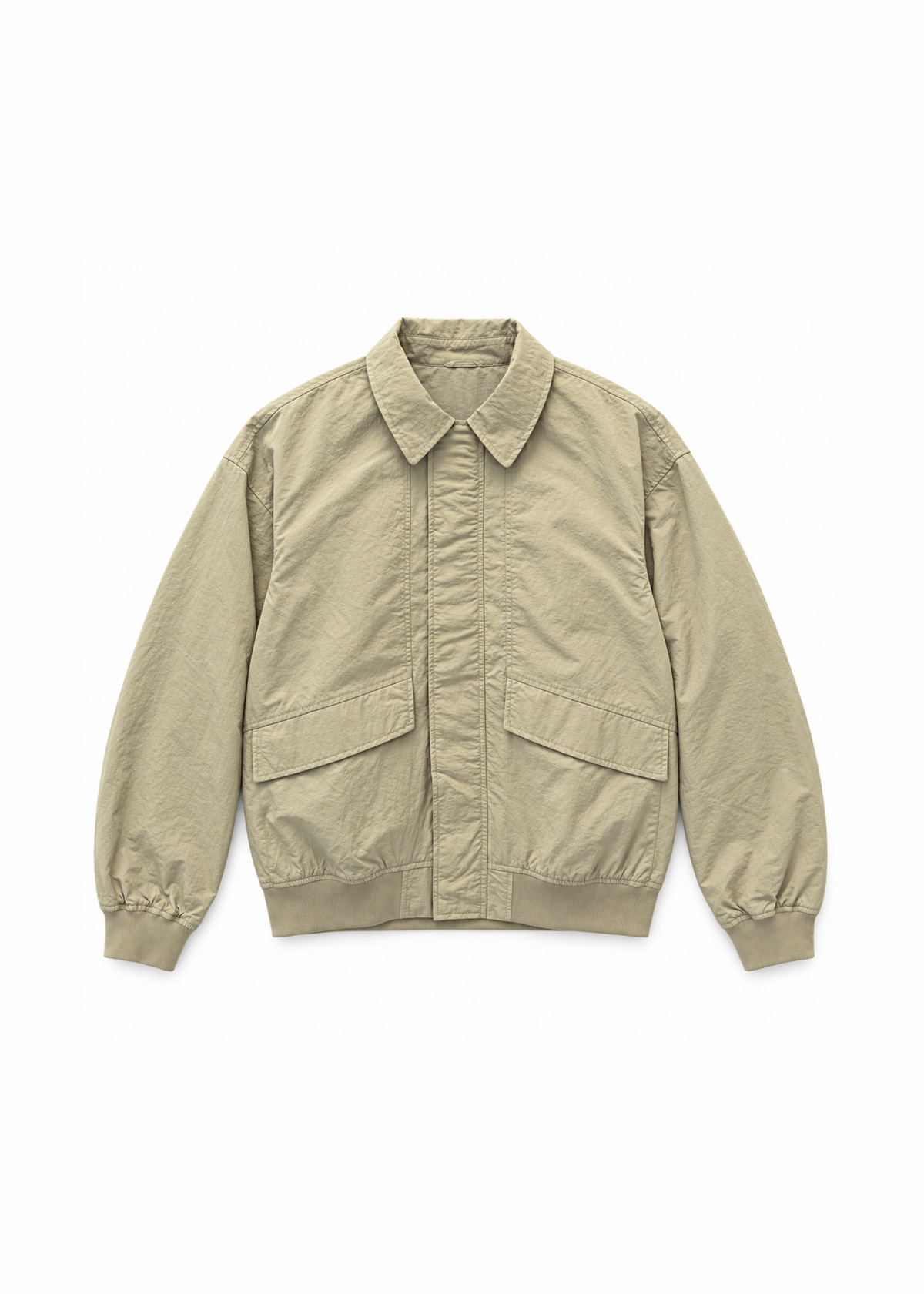 Evans Ribbed Bomber Beige
