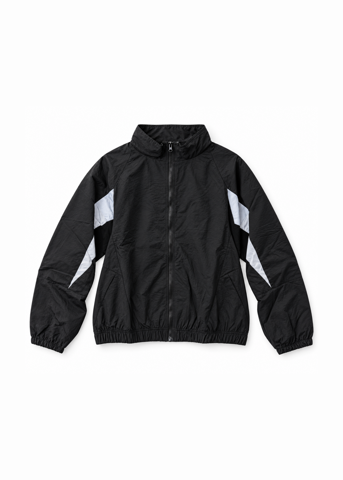 Panelled Drop Sleeve Windbreaker Black