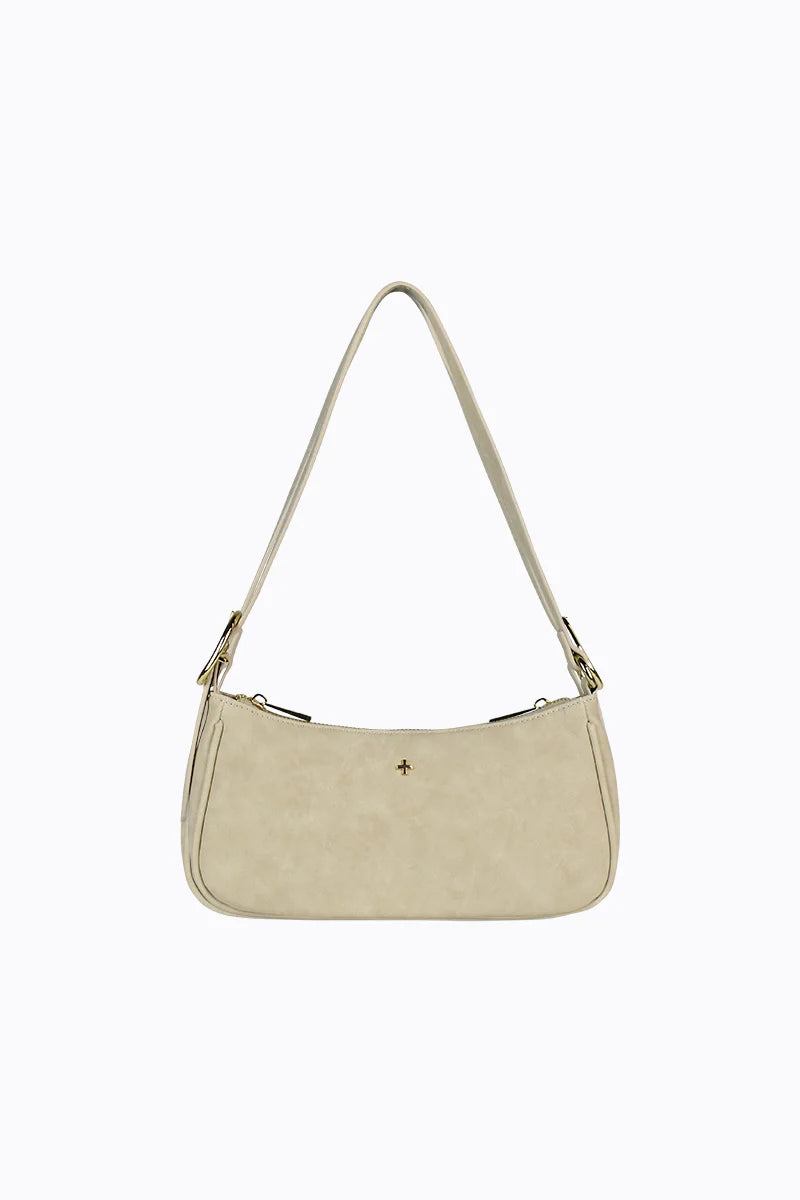 Jesabel Shoulder Bag Beige Suede/Gold