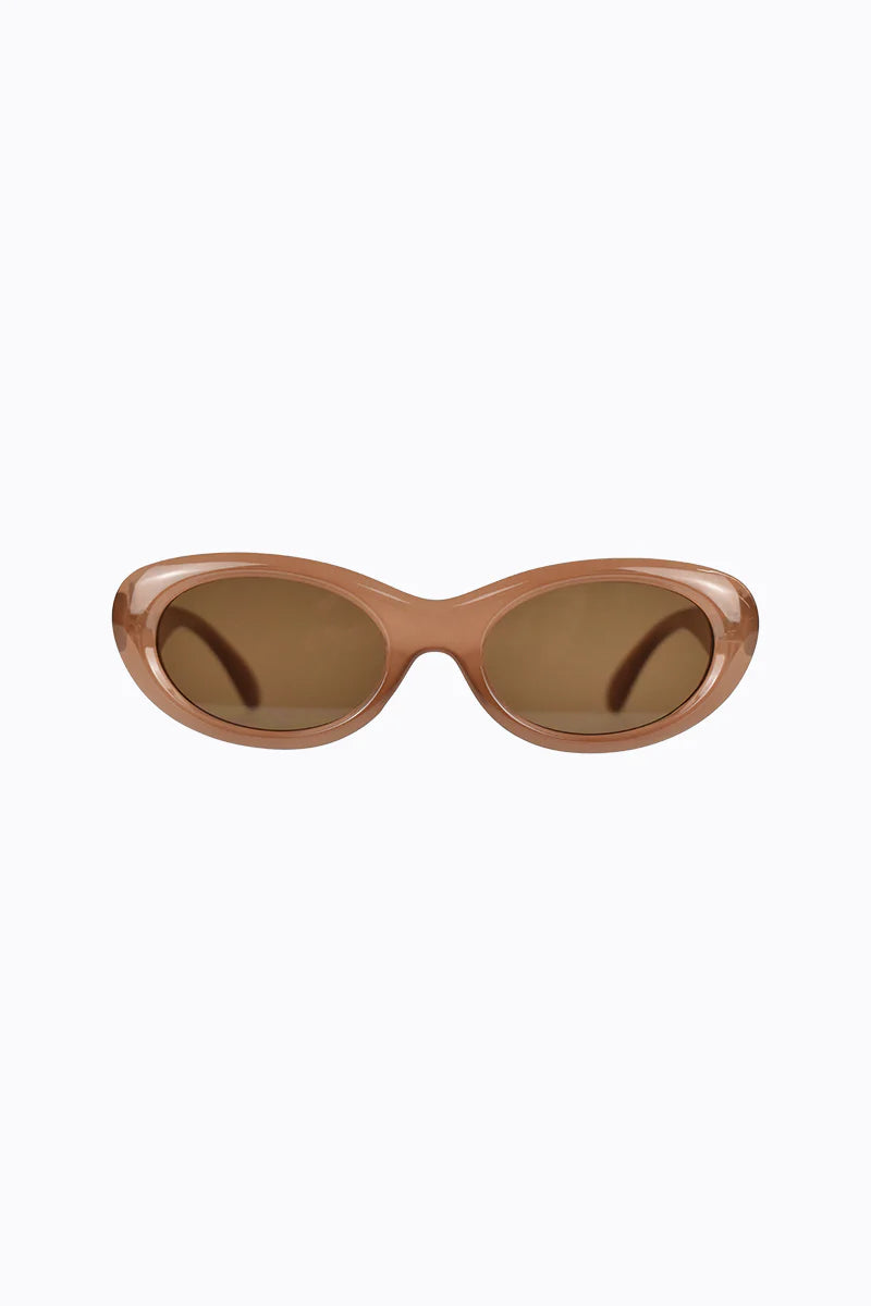 Kyla Oval Sunglasses Chocolate Crystal