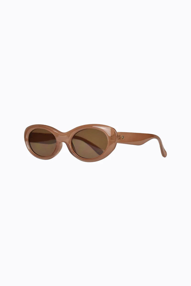 Kyla Oval Sunglasses Chocolate Crystal