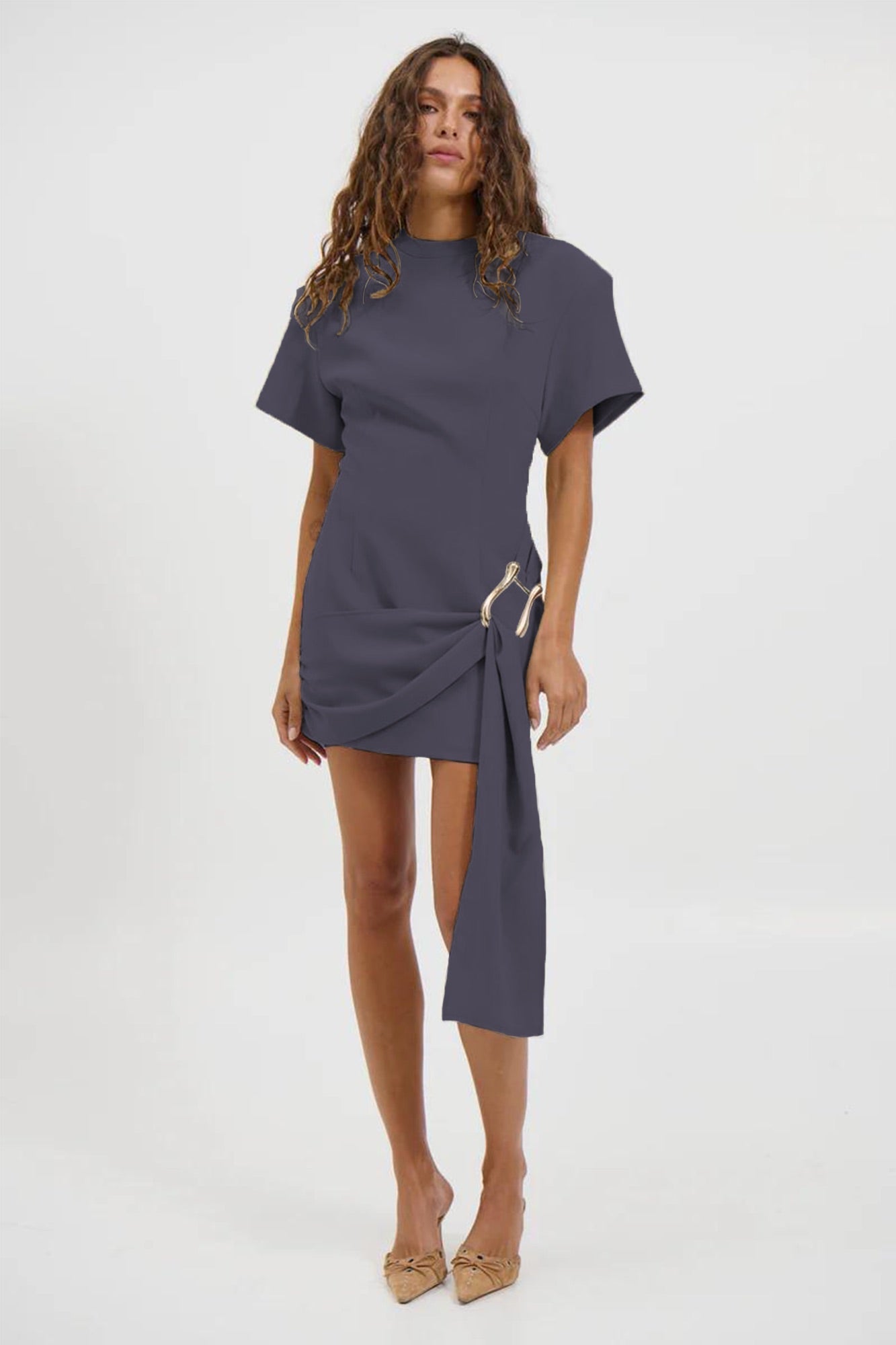Martini Mini Dress Raisin