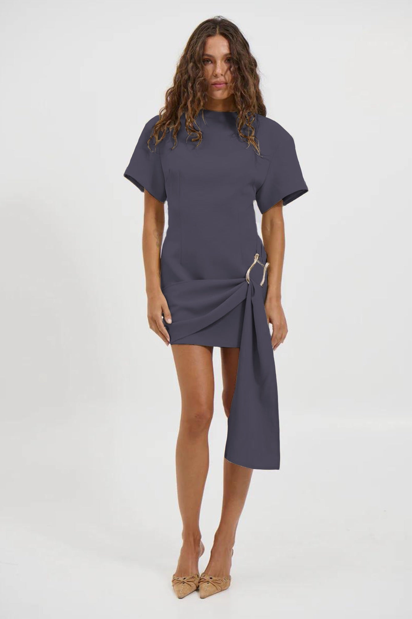 Martini Mini Dress Raisin