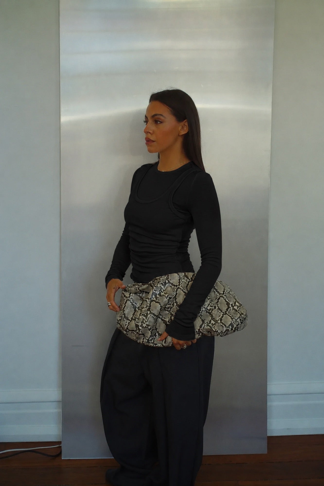 Cristina Layered Long Sleeve Black