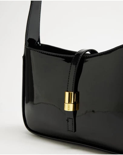 Clara Shoulder Bag Black Patent