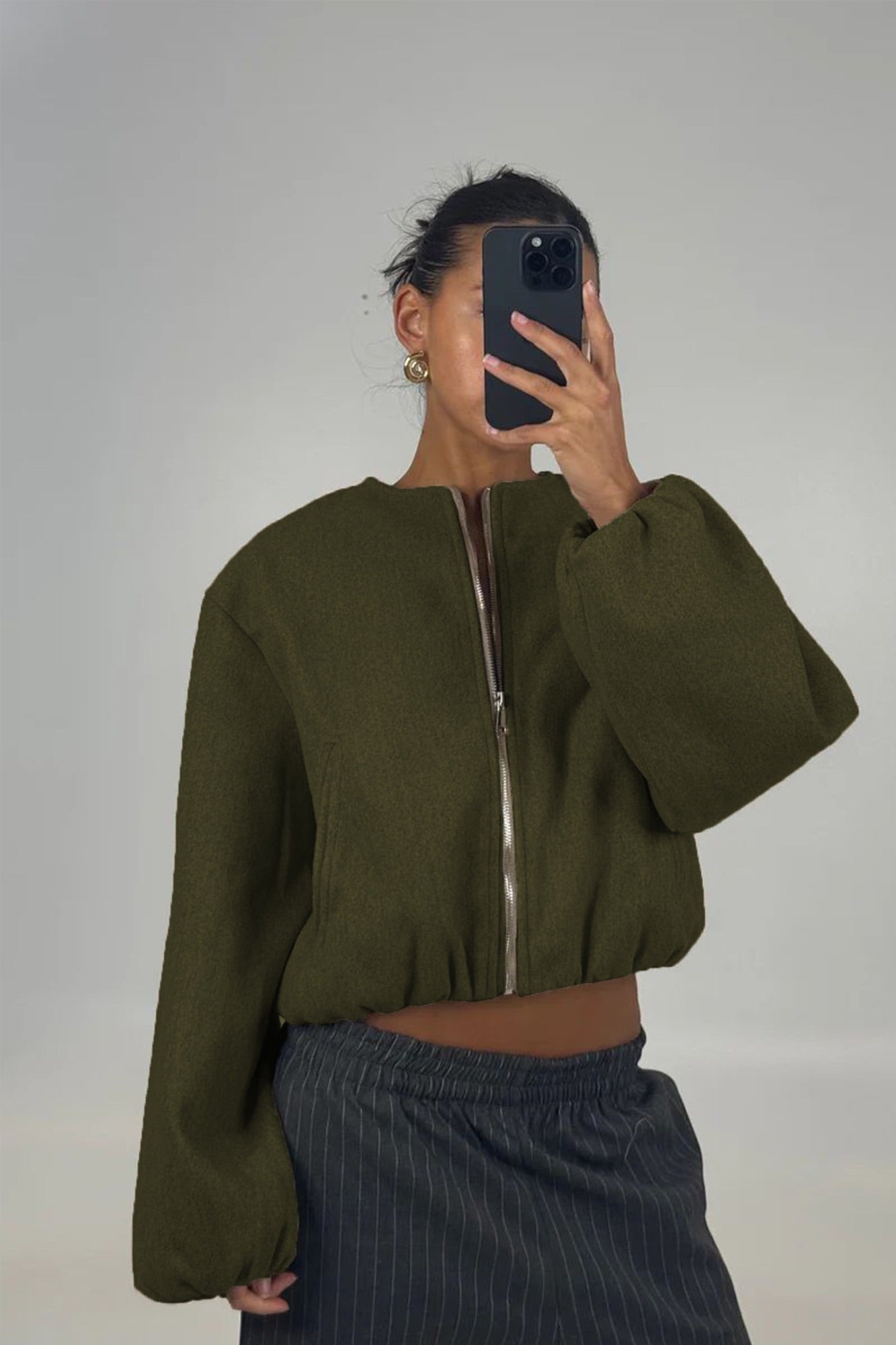 Nella Bomber Jacket Khaki