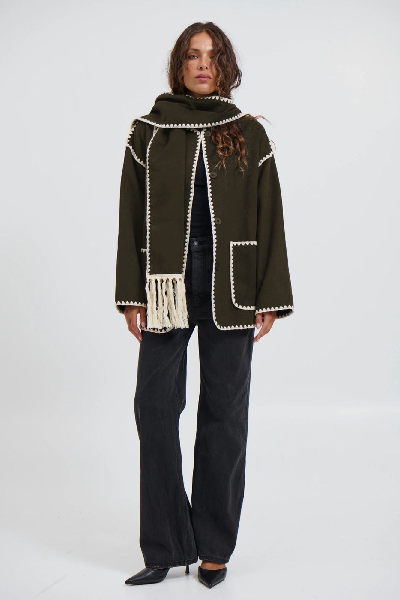 Alaska Scarf Jacket Army