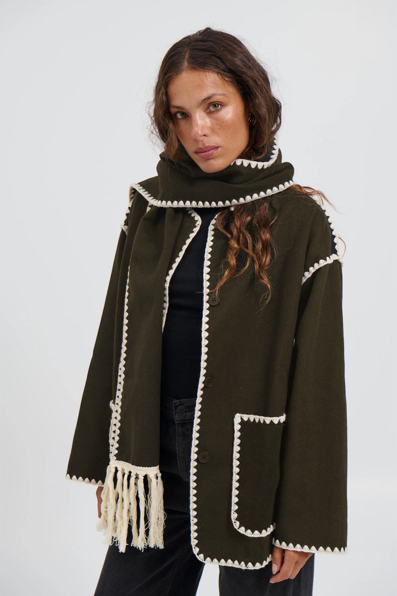 Alaska Scarf Jacket Army