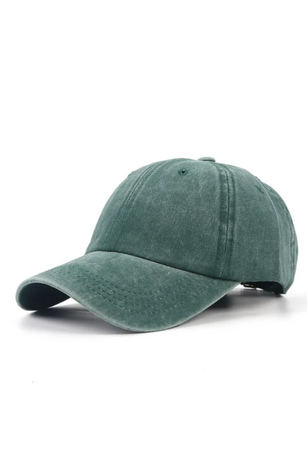 Caitlin Cap Washed Forest Green