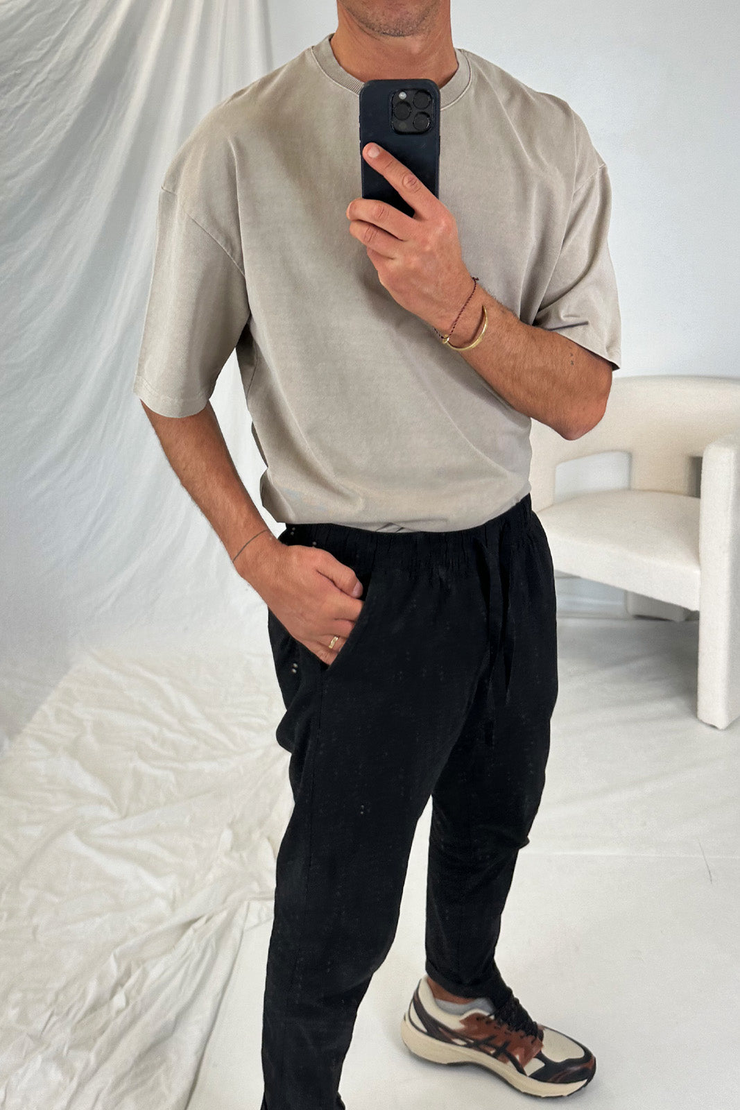 Joel Heavyweight Box Tee Stone