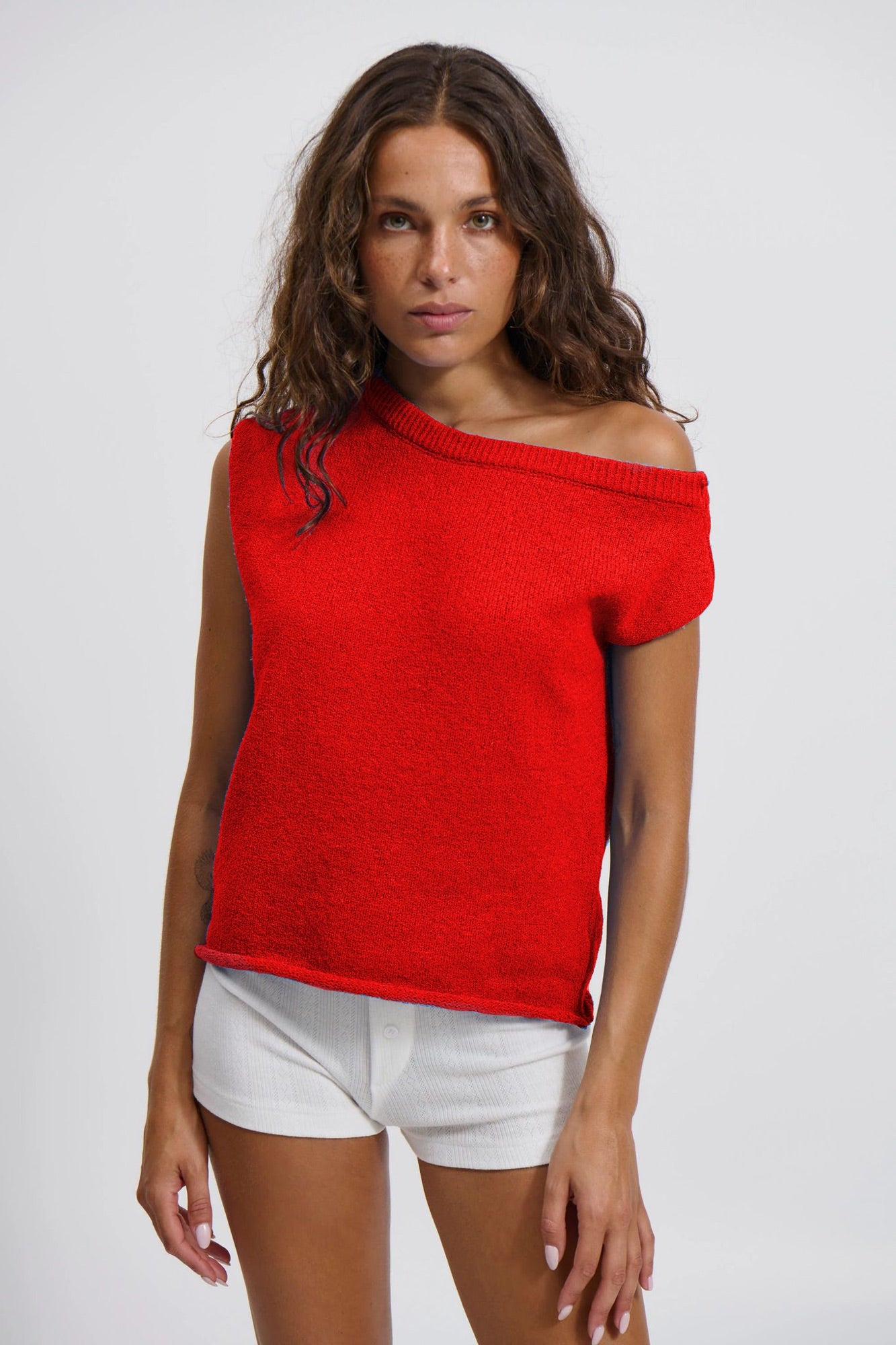 Kaisha Crop Knit Cherry