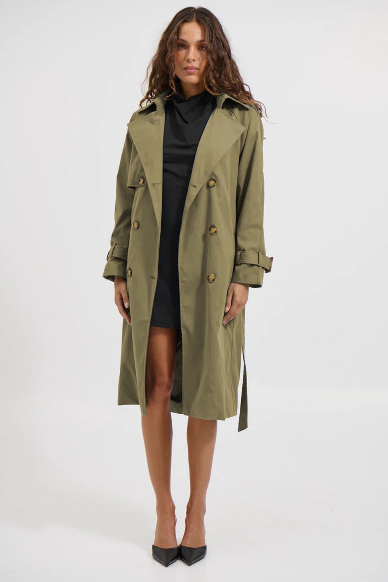 Lia Trench Olive