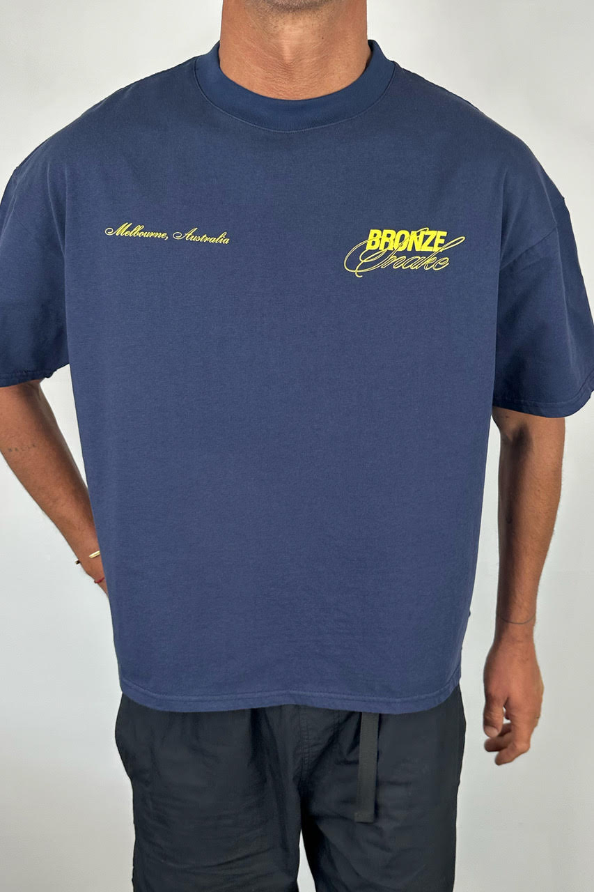 Bronze Snake Signature Tee Navy