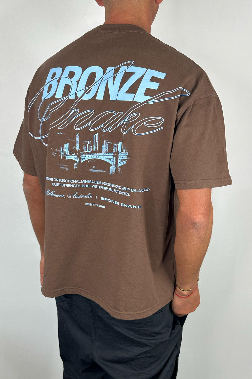 Bronze Snake Signature Tee Choc