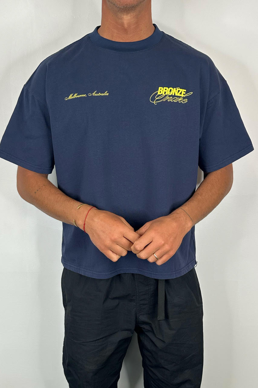 Bronze Snake Signature Tee Navy