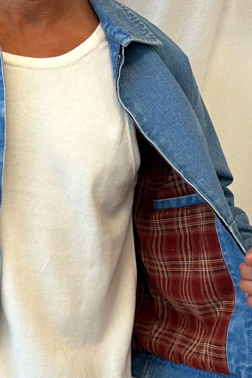 Denim Structure Jacket Blue