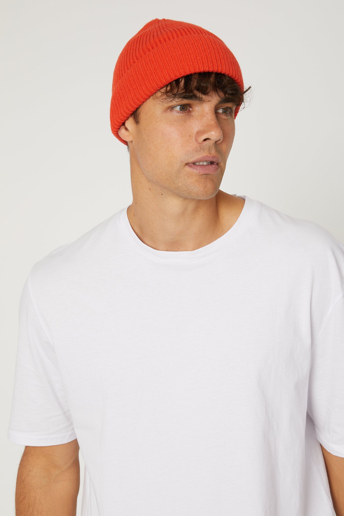 Folded Beanie Coral