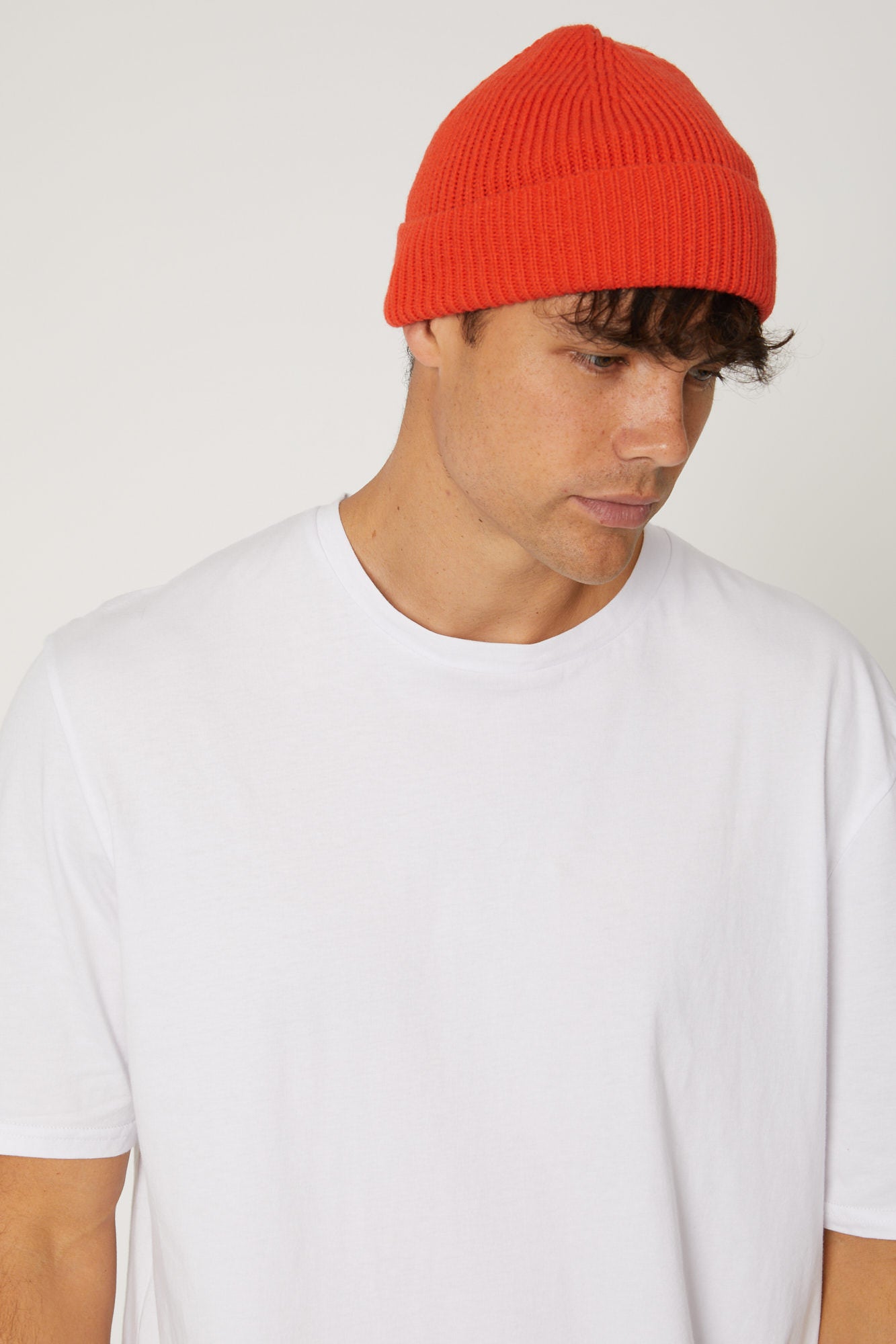 Folded Beanie Coral