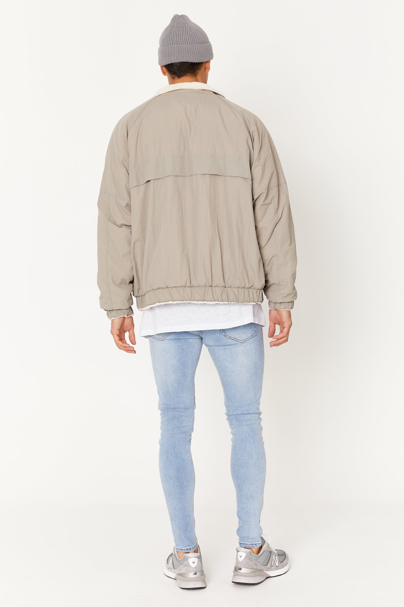 NTH Sherpa Lined Windbreaker Taupe
