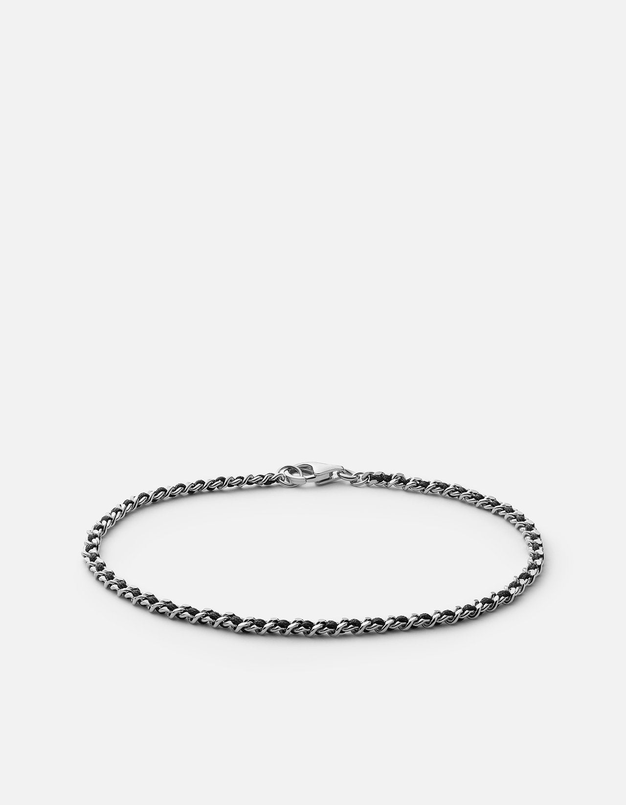 Miansai 2mm Braided Chain Bracelet Sterling Silver