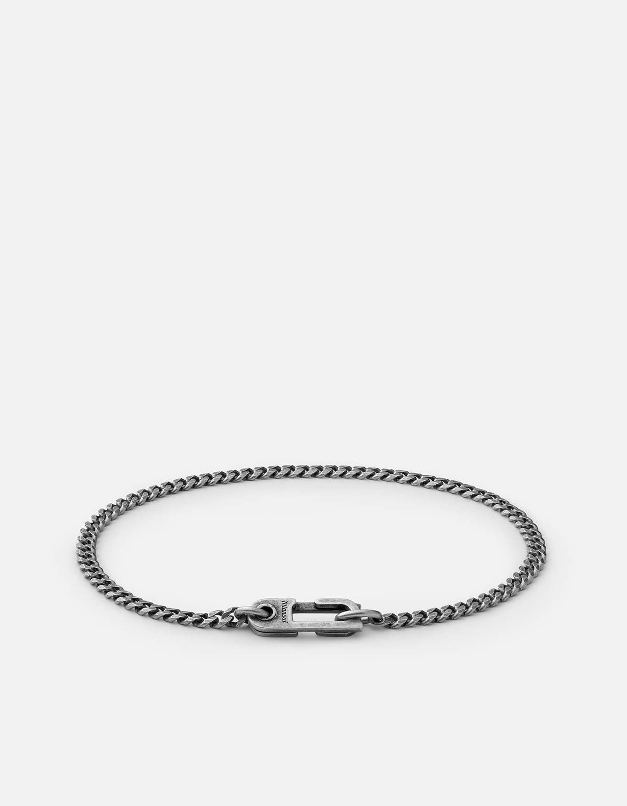 Miansai Annex Cuban Chain Bracelet Matte Sterling Silver