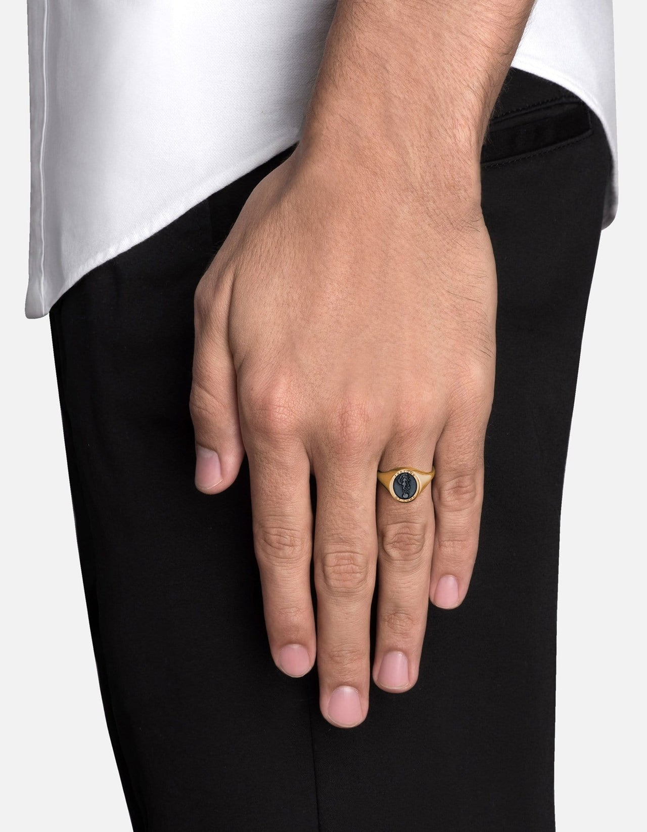 Miansai Fortuna Ring Gold Vermeil/Gray