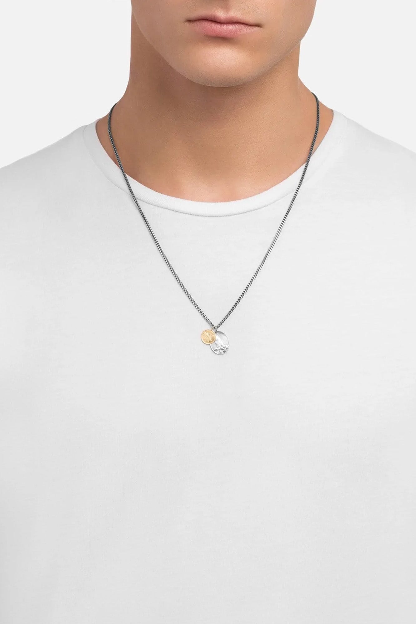 Miansai Wolf Pendant Necklace Sterling Silver/Gold