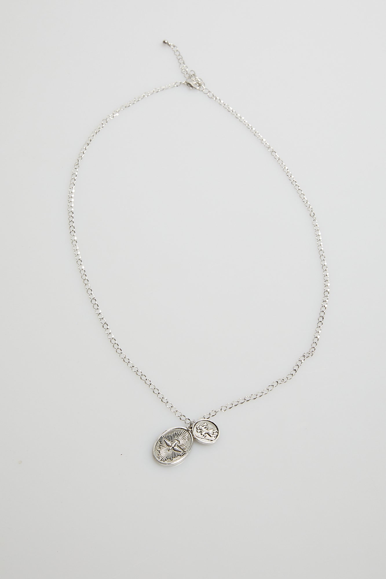 NTH Double Pendant Necklace Silver NTH20201031