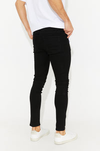 Jules Slim Denim Jeans Solid Black