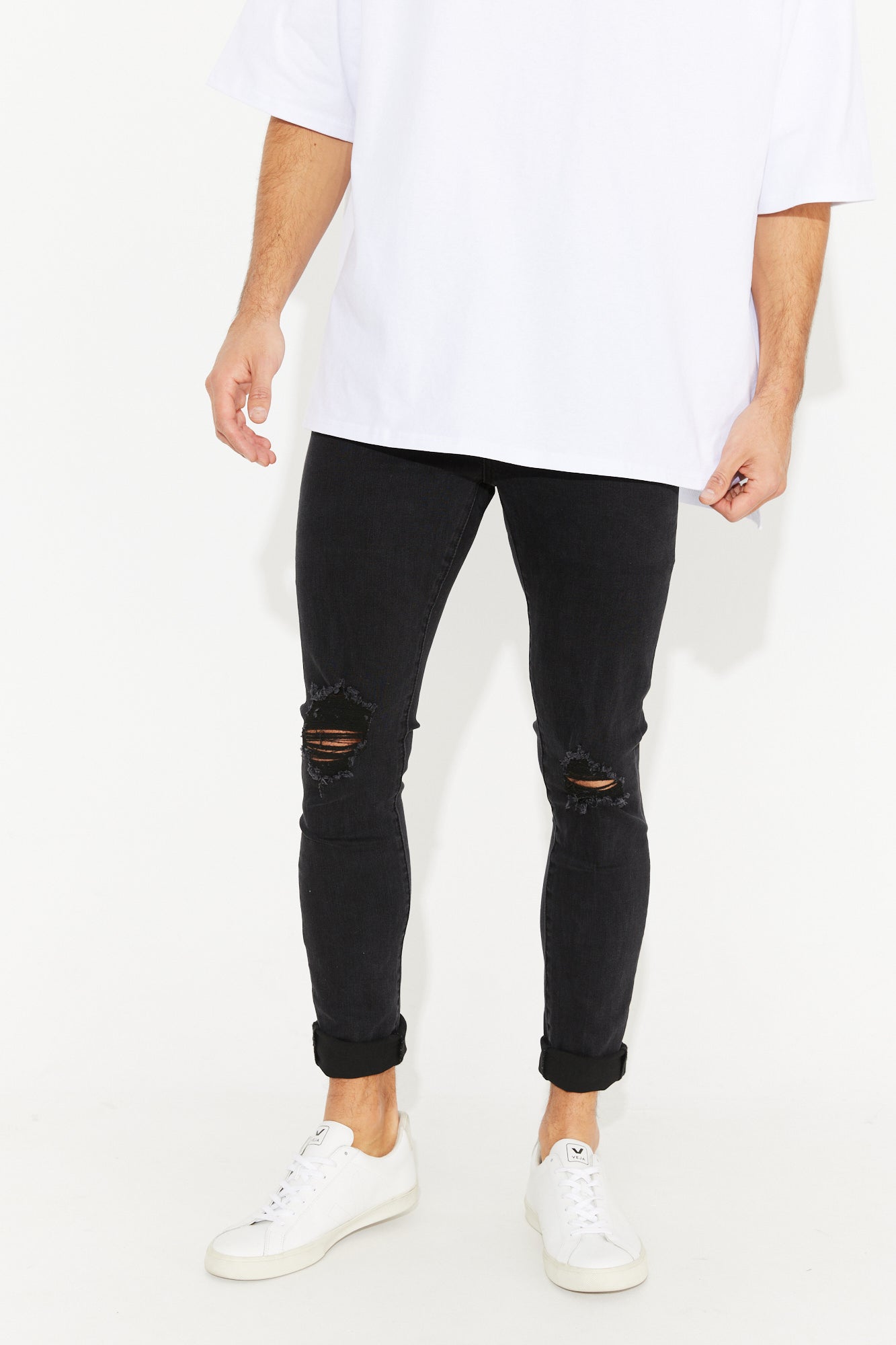 NTH Stone Denim Distress Black