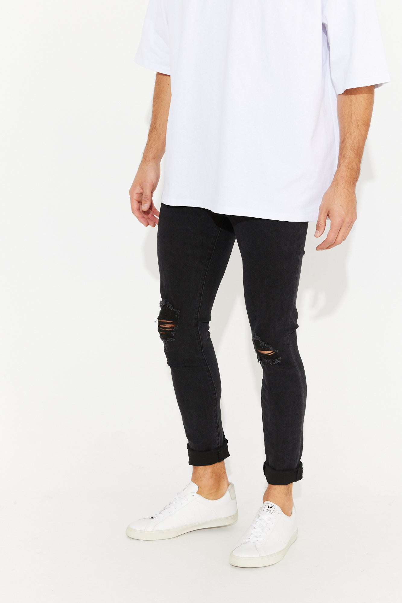 NTH Stone Denim Distress Black