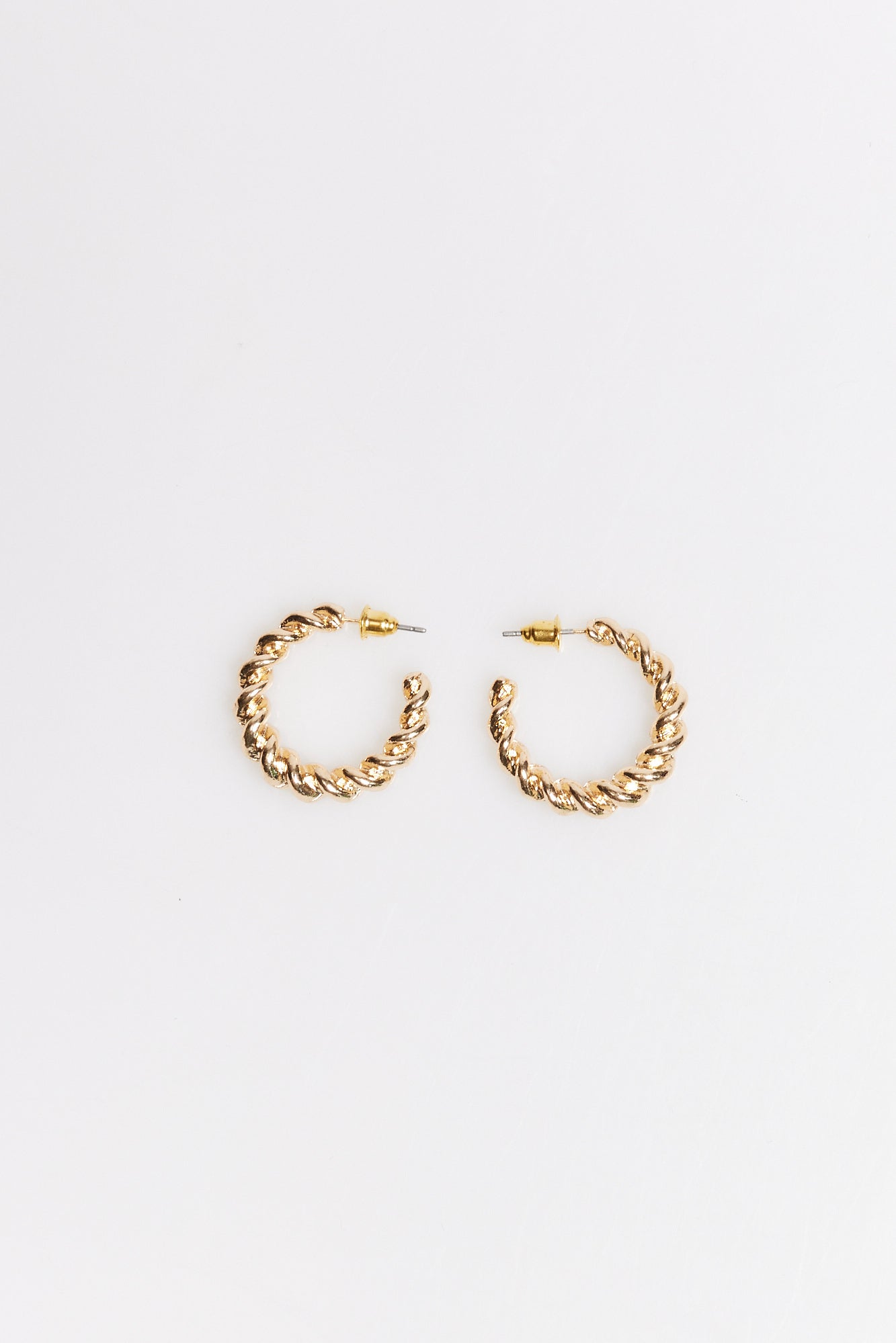 Ines Twist Rope Hoop Earring Gold