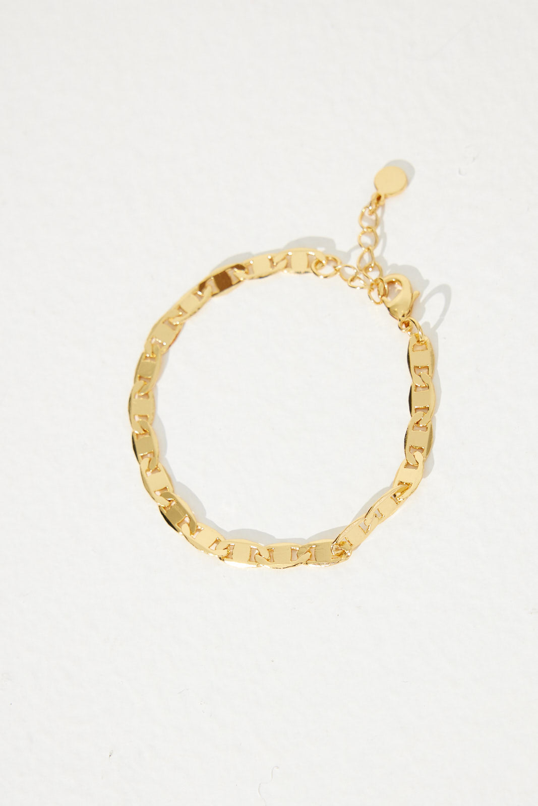 Flat Mariner Chain Bracelet Gold