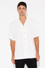 Cord Knit Short Sleeve Shirt White - FINAL SALE