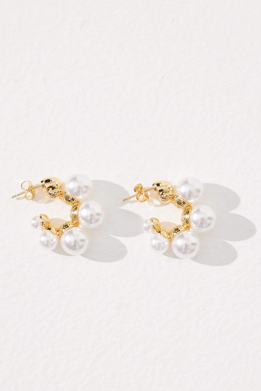 Chunky Pearl Earring Gold Plated