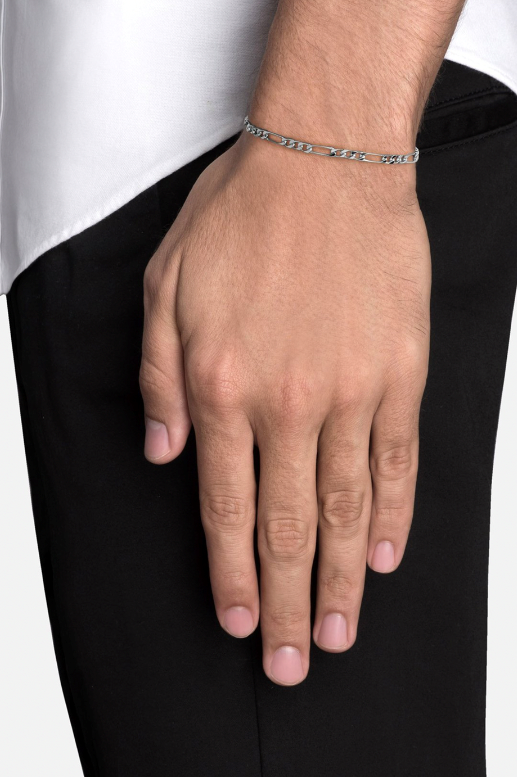 Miansai 3mm Figaro Chain Bracelet Sterling Silver