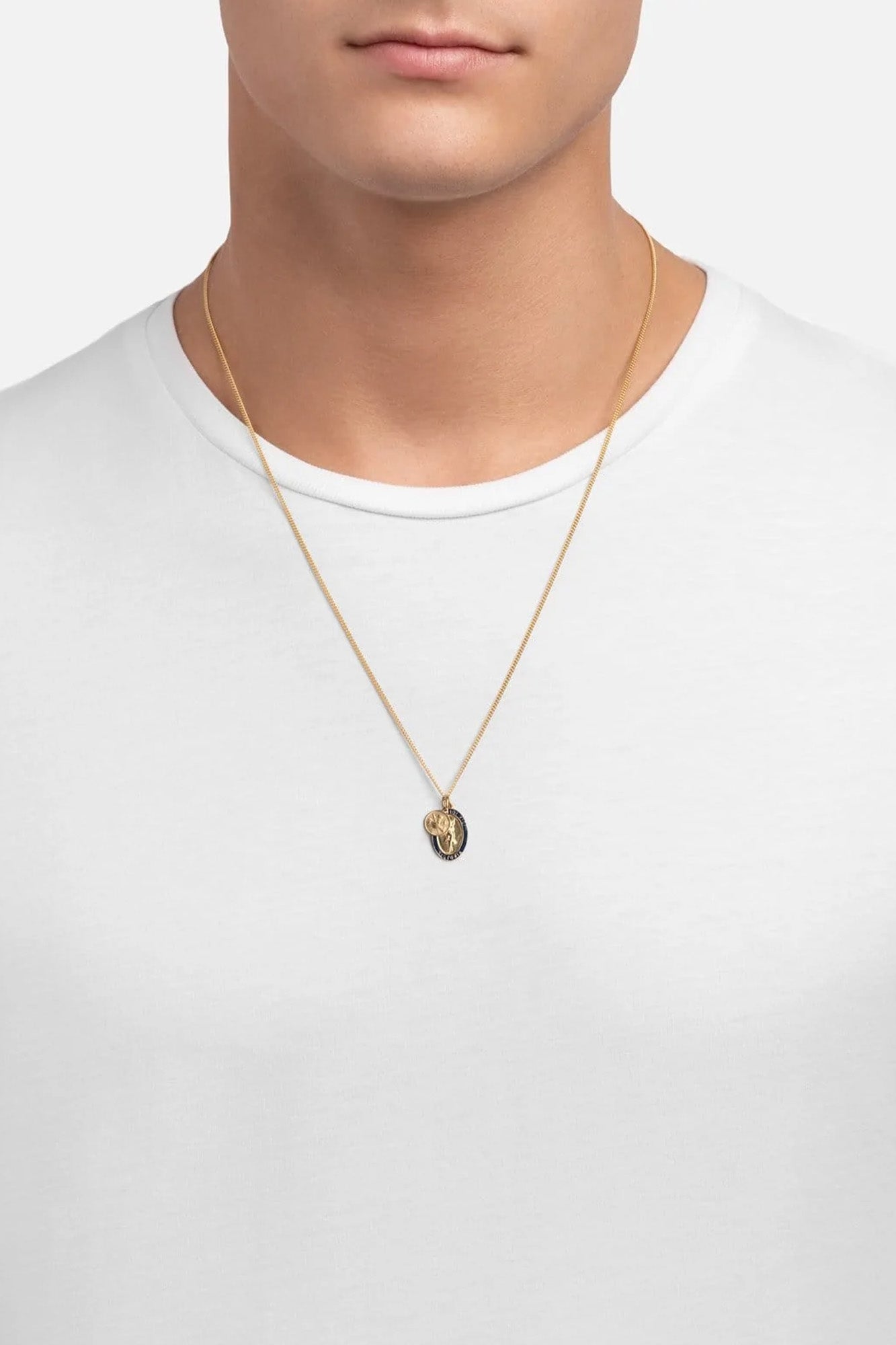 Victoria Necklace Gold Vermeil/Navy