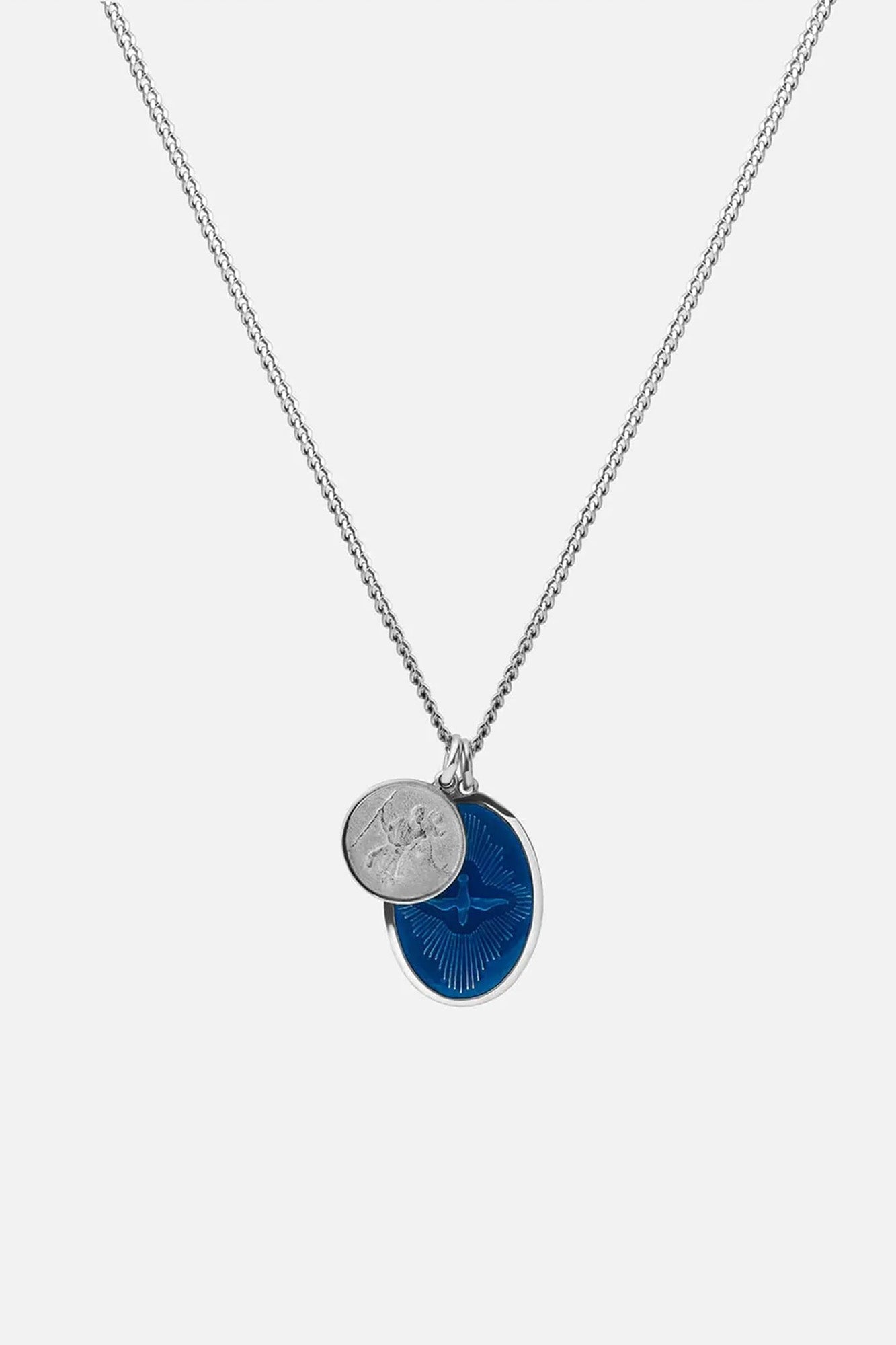 Miansai Mini Dove Pendant Necklace Silver/Blue