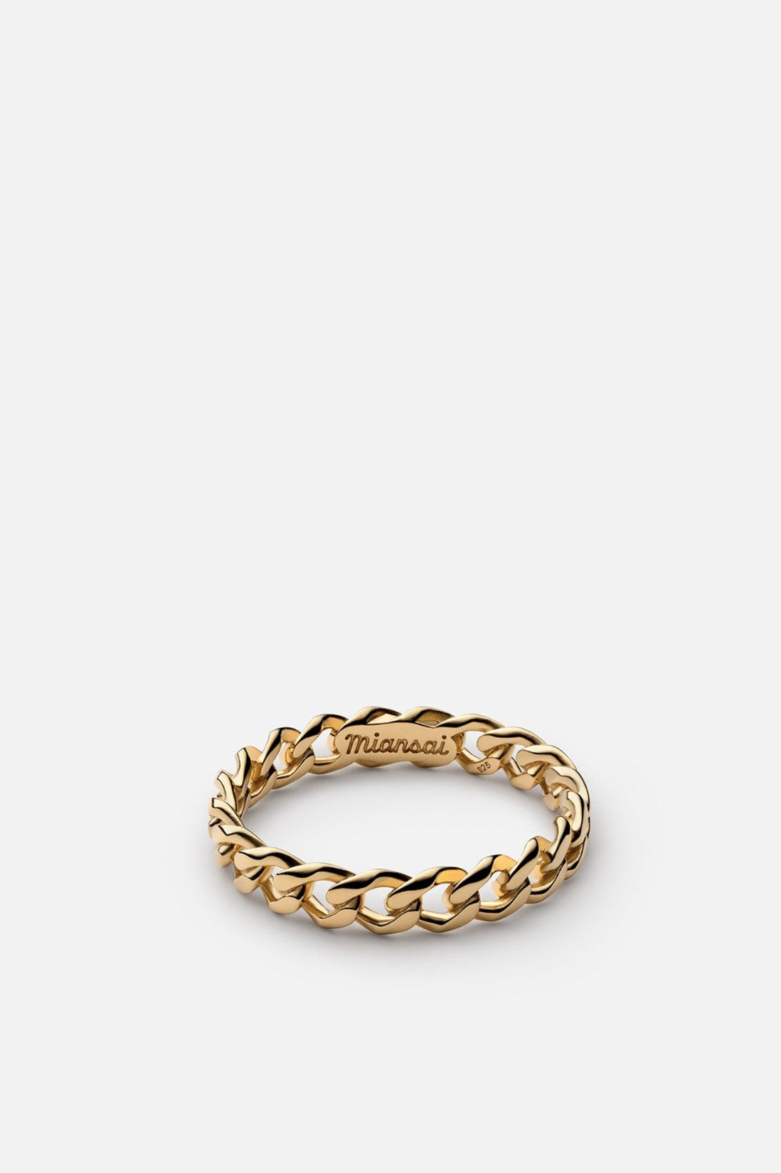 Miansai Cuban Link Ring Gold Vermeil