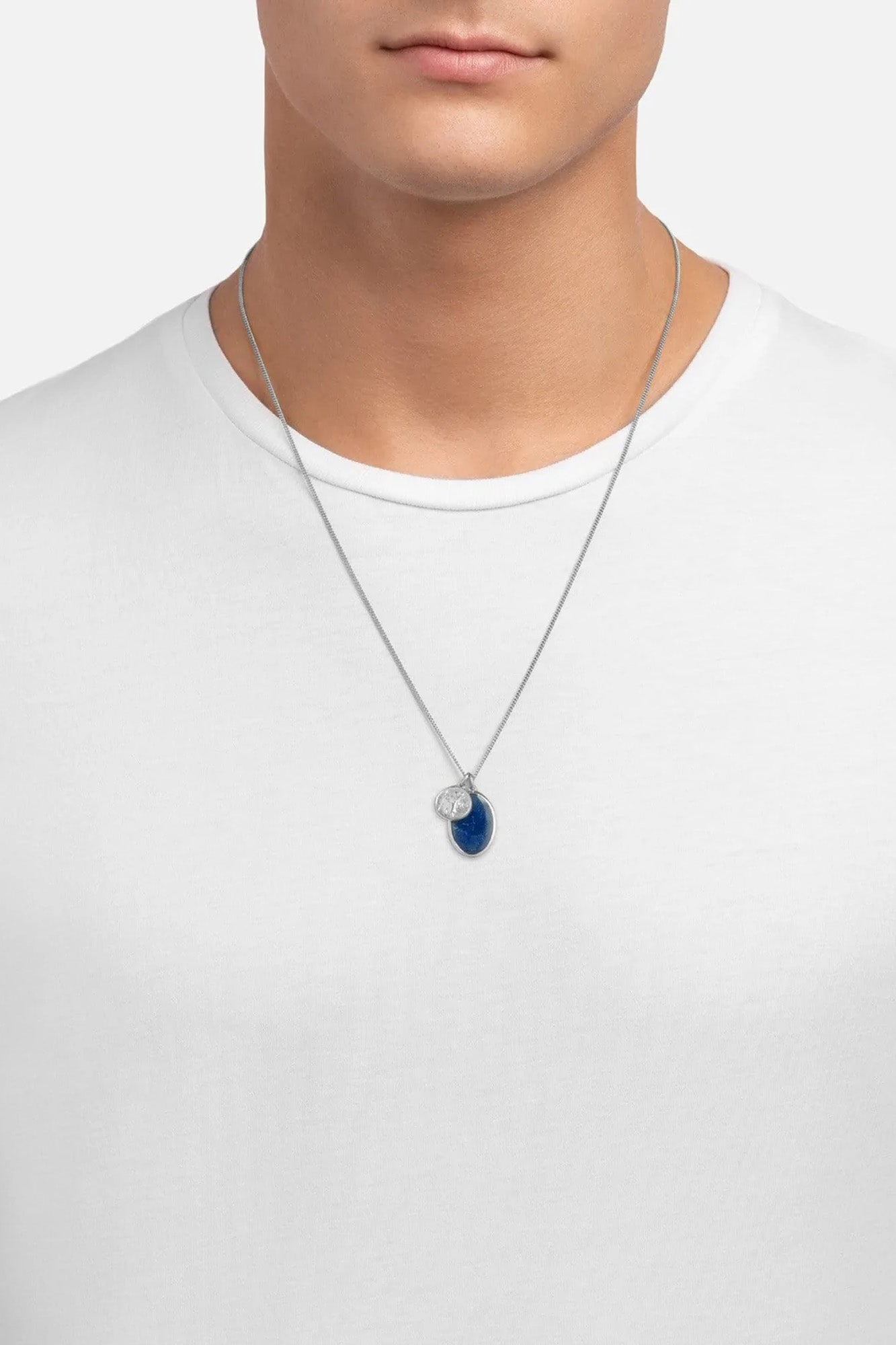 Miansai Mini Dove Pendant Necklace Silver/Blue
