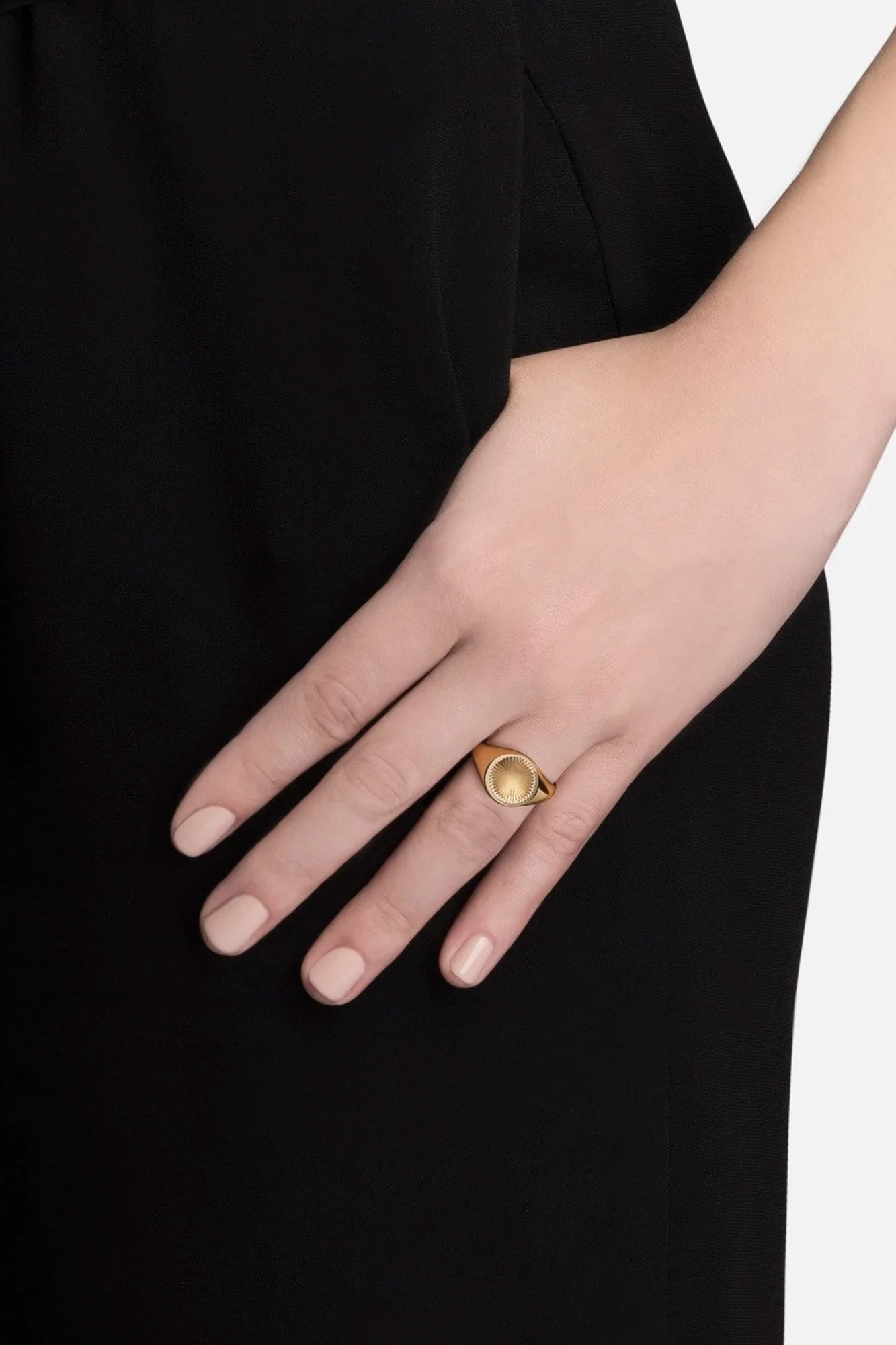 Miansai Solar Signet Ring Gold Vermeil