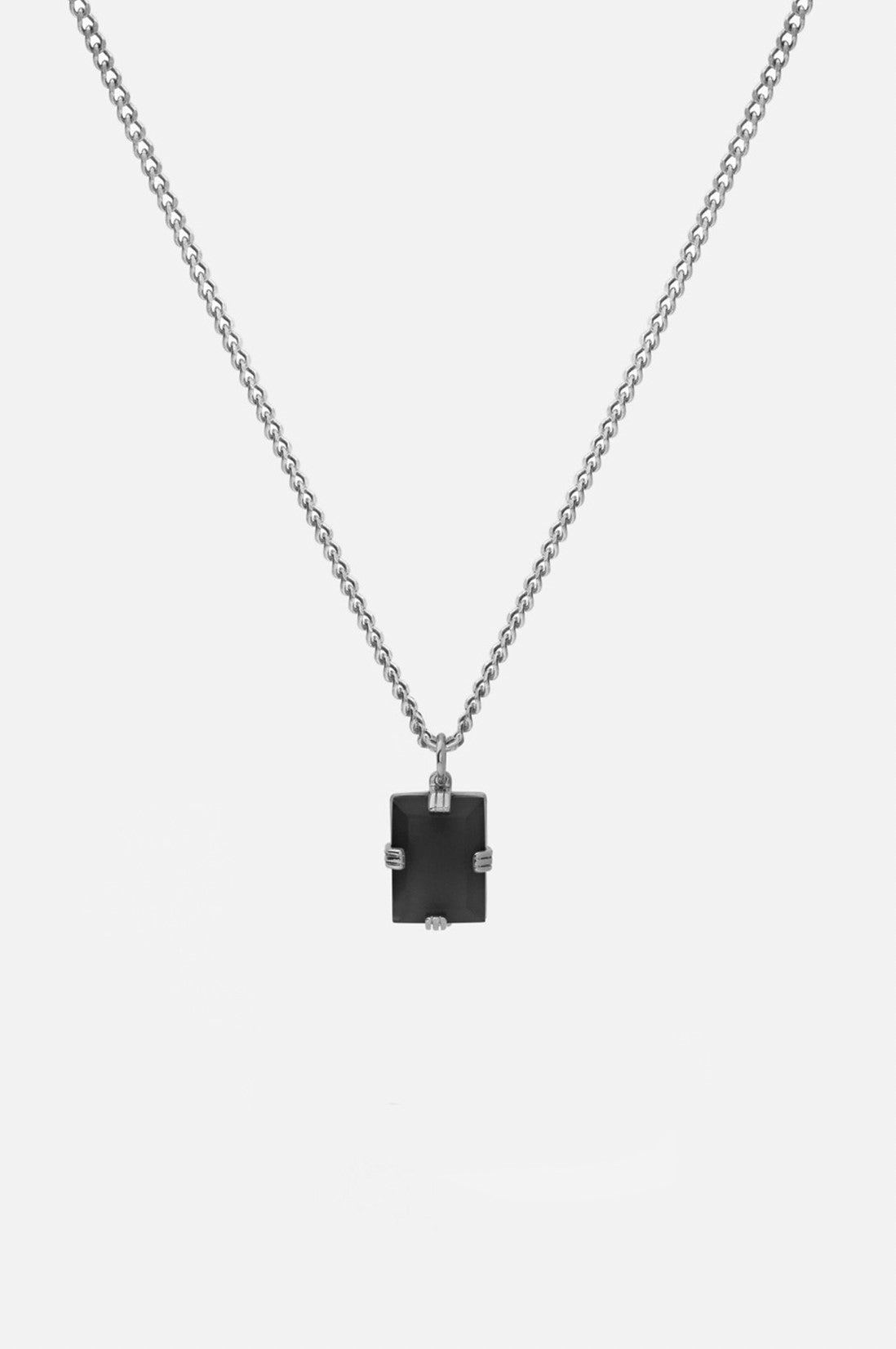 Miansai Lennox Onyx Necklace Sterling Silver