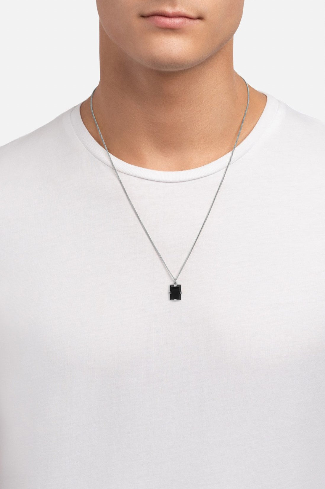 Miansai Lennox Onyx Necklace Sterling Silver