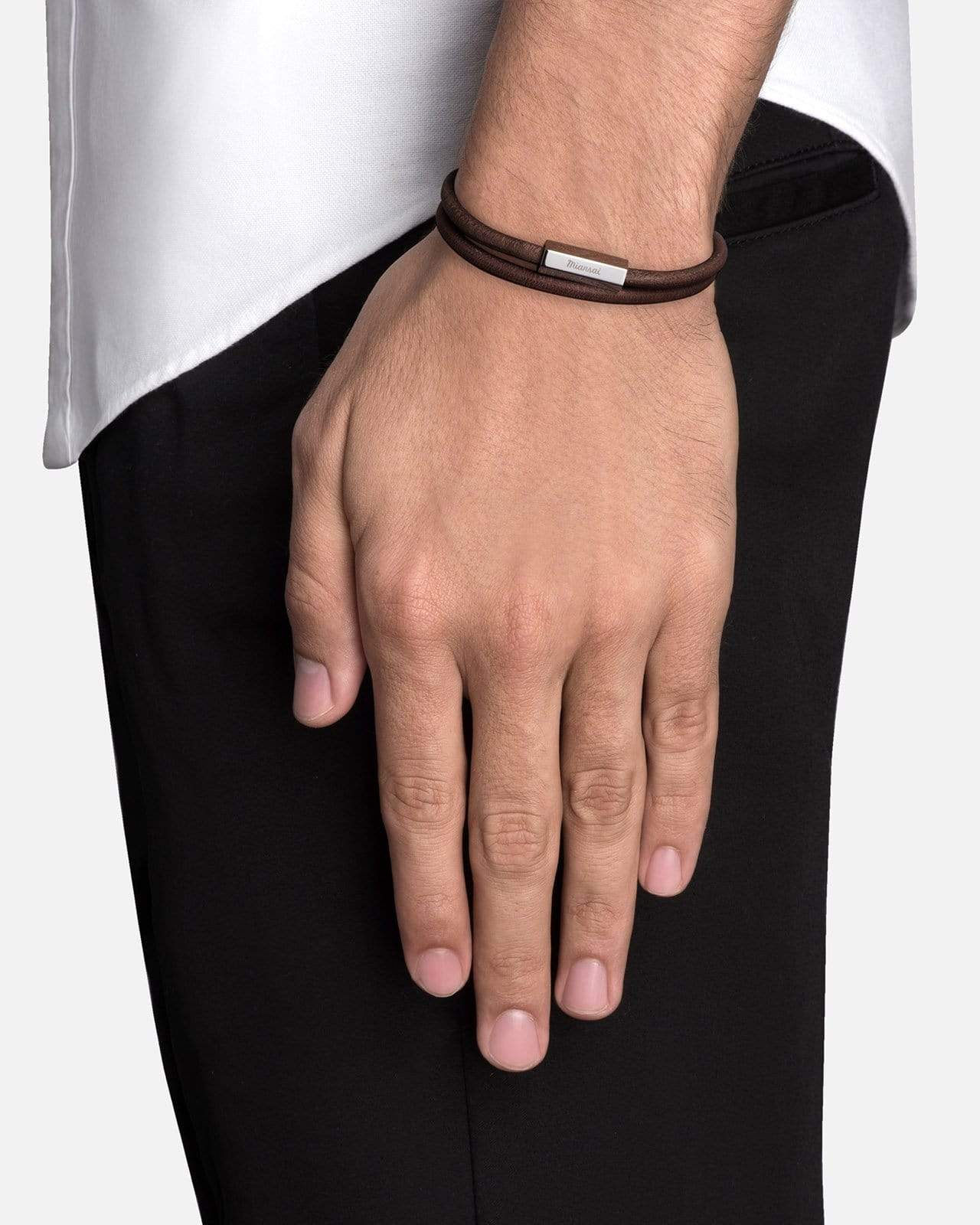 Miansai Bare Wrap Bracelet Stainless Steel Cafecito